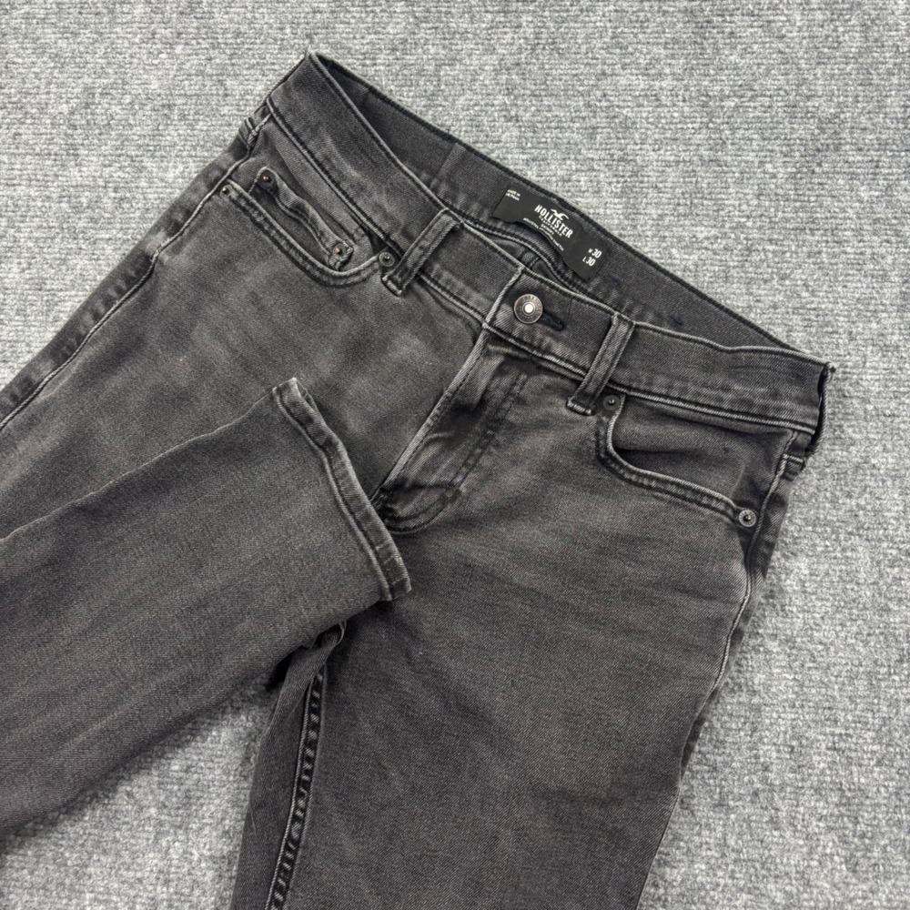 Hollister Skinny Jeans 30x30 Gray Advanced Stretch Denim Mens